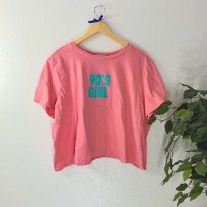 PLUS Forever 21 “90’s Girl” Pink Crop Top